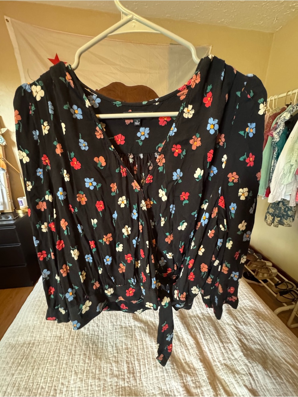 Madewell Wrap Top Pressed Flowers